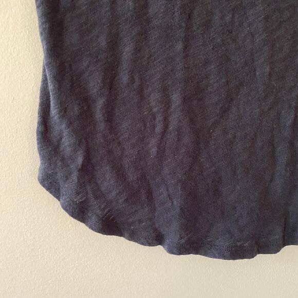 ATM Women's Navy Blue V-neck T-Shirt 100% Cotton Basic Minimalist size Small - Picture 5 of 9